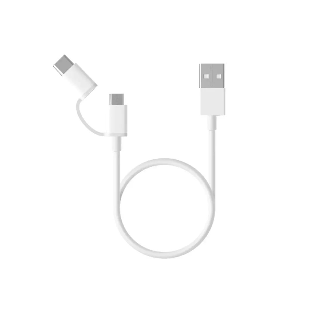 Xiaomi Mi 2-in-1 Micro USB to Type-C Cable (30cm) - Kabel