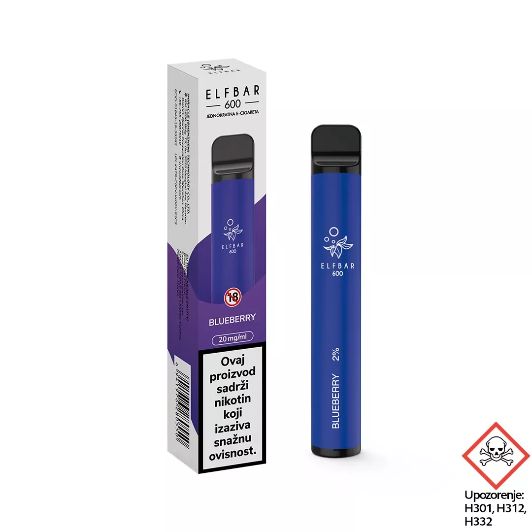 ElfBar 600 Blueberry - jednokratna e-cigareta