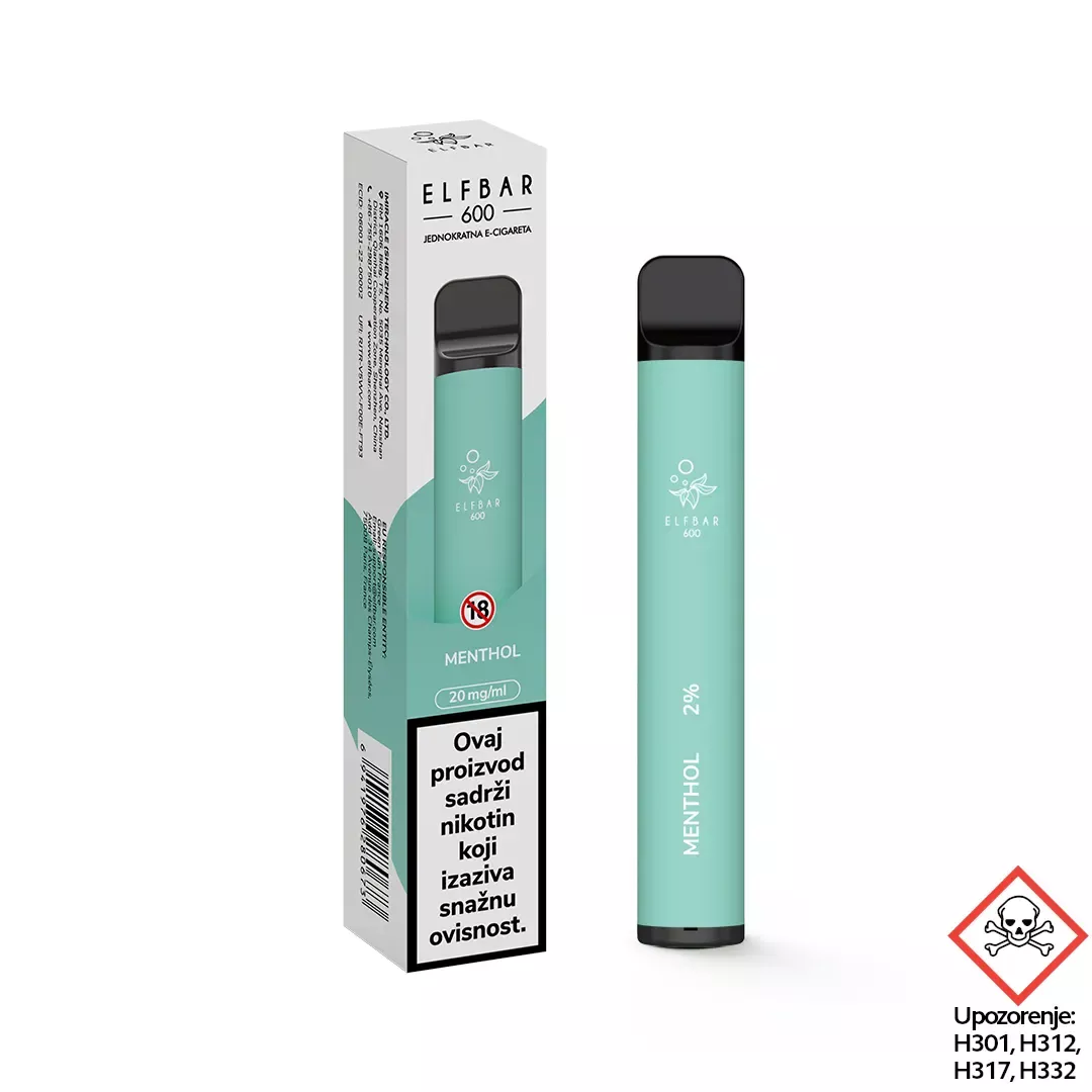 ElfBar 600 Menthol - jednokratna e-cigareta	