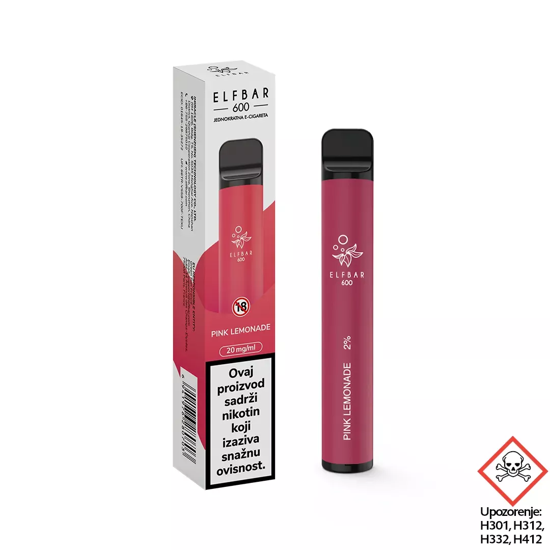 ElfBar 600 Pink Lemonade - jednokratna e-cigareta	