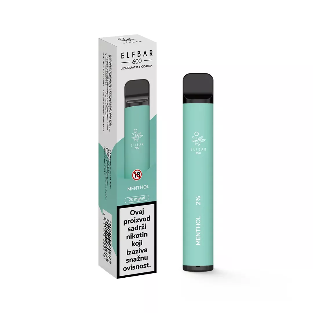 ElfBar 600 Menthol - jednokratna e-cigareta	
