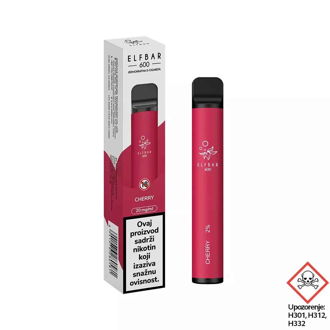 ElfBar 600 Cherry - jednokratna e-cigareta