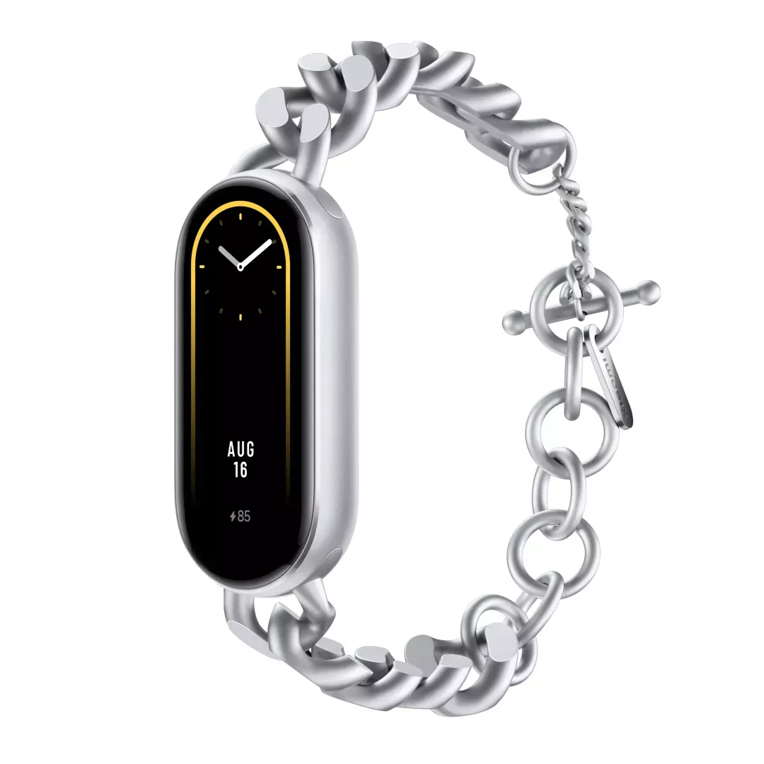 Xiaomi Smart Band 8/9 Cuban Chain Strap Silver - Dodatna narukvica