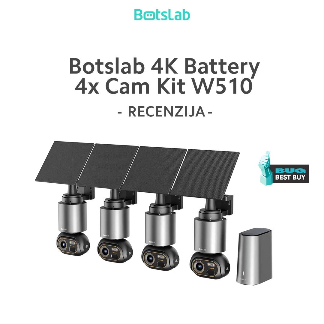 Recenzija: Botslab 4K Battery 4x Cam Kit W510