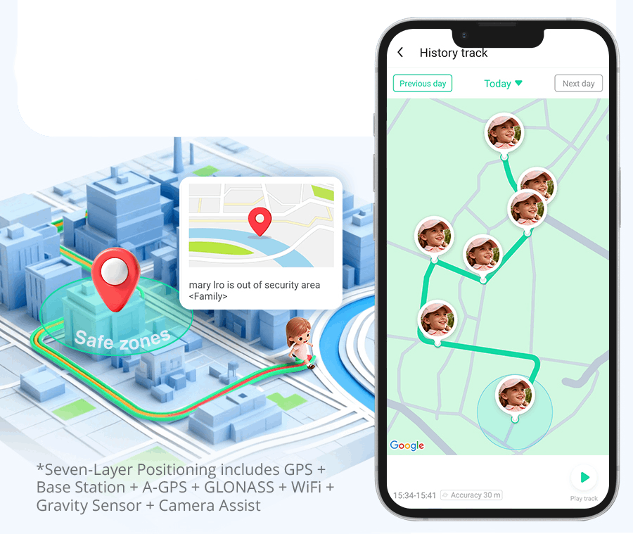 Kids watch e3 pro - funkcija praćenja