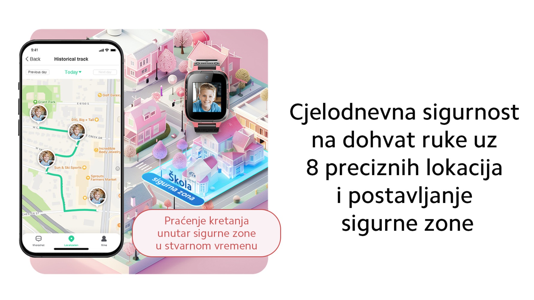 360 Kids Watch E3 - sigurnost
